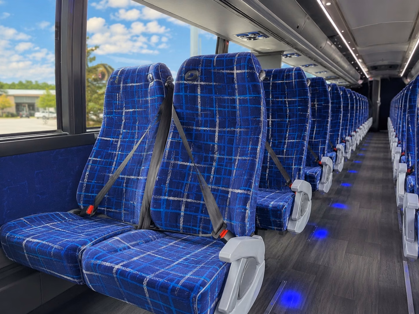 woodbury charter bus rental interior